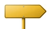 © MSTLAYLI - Blank yellow directional sign isolated on transparent background