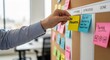 © Dian - Agile project management A hand places a sticky note on a Kanban board