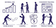 © rabby - Illustration depicting the process of starting a business and achieving success Vector