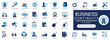 © Iconova Studio - business continuity icon set. disaster recovery, risk management, resilience, backup, crisis, strategy, planning. solid vector editable icons collection illustration .