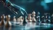 © Kowit - A robotic hand moves a chess piece on a board, symbolizing artificial intelligence and strategic thinking.