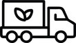 ©  Design_ mn - Eco friendly delivery truck icon symbolizing green transportation and sustainable logistics services