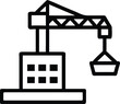 ©  Design_ mn - Industrial Tower Crane Lifting Materials at a Construction Building Site