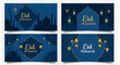 © ZASNA - A collection of eid mubarak greeting card designs with lanterns and cityscapes