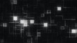 © MdKorban - Black and white digital grid with glowing halftone dots and geometric shapes, dark abstract background