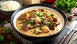 © Ayub - Delicious Beef Stroganoff with Rice - A Hearty and Flavorful Meal.