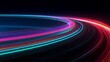 © PeachyPixels - Abstract Multi-Color Futuristic Light Trails, Neon Motion Wave Speed Background