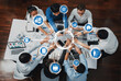 © InfiniteFlow - A diverse business team collaborates in a modern office, analyzing charts and KPI metrics to drive strategic planning and foster data-driven decisions for success. Amity