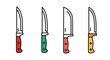 © Md - Carving Knife Line modern abstract minimal