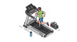 © Ayudia - Man Running on Treadmill in Gym.