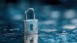 © Sampao - Secure Digital Lock on Abstract Circuit Background, Representing Cybersecurity and Data Protection Concepts