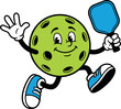 © Nasir55 - Pickleball Cartoon Character Sports Paddle Fun Icon