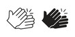© Gary - Clap icon on white background. Simple vector illustration for graphic and web design