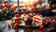 © Ratri - Valentine pastries displayed at bakery counter