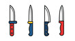 © Sabina - Paring Knife Line dynamic creative style illustration