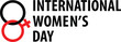 © miloje - International women,s day banner with female symbol and chain  element - equality and unity concept.