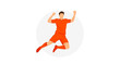 © Kata Jurgen - Man Jumping in Orange Sports Uniform.