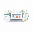 © Awaludin - Modern Digital Workspace and Online Business Concept Illustration