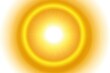 © Adri - A radiating bright yellow circle with a bright white center, on a white background
