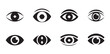 © Joynab - Minimalist eye icons with geometric and abstract internal designs for visual concepts