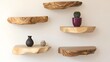 © Alokesh - Rustic wooden shelves with decorative objects high resolution photo