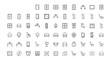 © pupunnurasiah - line icons of office supplies and communication symbols
