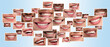 © New Africa - Dental care. People with healthy teeth, collage of smiles on light blue background