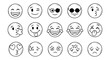 © dikifajarfadilah - collection of hand-drawn emoji faces displaying various human emotions and expressions for digital communication and graphic design.
