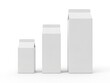 © TawhidulIslam - Three different sized milk cartons arranged in ascending order on a white background.
