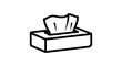 © Darul - Clean outline illustration of a facial tissue dispenser box graphic element