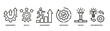 © ICONS hub - Kaizen continuous improvement web banner icon set in modern vector style.