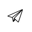 © ArtisticAllure - Outline Paper Airplane With Tail Fin UI Icon for App UI