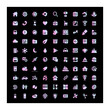 © Logo - Gradient Pixel Art Icons on Black Background for Modern Digital UI