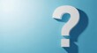 © Sadia - A large white question mark on a blue background