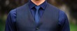 © ckybe - Classic navy blue vest featuring button details ideal for formal wear.