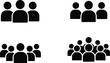 © Moslama - Community group icons, teamwork silhouettes, people population symbols, business collaboration graphics, social connection design, user interface illustration, team concept art
