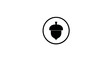 © Tangguhwisnu - A simple, black acorn icon, contained within a black circular frame, on a plain white backdrop