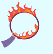 © Ира Якимчук - a hand with a ring, a ring with fire, a circus performer,