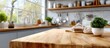 © Adi - Wooden Table with Kitchen Accessories in Bright Sunny Environment
