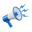 © ST Graphic House - blue megaphone isolated on white