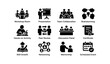 © Cali6ro - Business icons: presentation, collaboration, mentorship, networking, certification