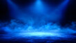 © Koplexs-Stock - Empty stage with dramatic blue lighting and fog effect