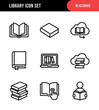 © Niricon Works - Simple Outline Library Collection Of Book Education and Learning Icon Set