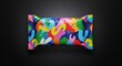 © UrFreepik360 - Colorful snack wrapper with abstract design on dark background