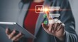 © Barca - Businessperson using digital tablet and virtual AI interface for checklist and task management