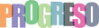 © md - Progreso tipografía moderna colorida diseño vectorial