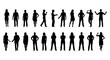 © Fadilah - diverse collection of men and women silhouettes in various poses isolated on white perfect for representing people and human forms.
