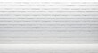 © youns - Fondo panorámico de pared de ladrillo viejo pintado de blanco