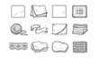 © Дар'я Солтис - Lace cloth patch piece vector textile muslin icon craft elements fleece swatch
