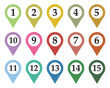© masudgraphics88 - Set Color Collection Point 1 to 15 Colorful Numbers Icon.
